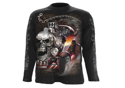Death on wheels - T-shirt homme squelette - Manches longues