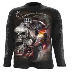 Death on wheels - T-shirt homme squelette - Manches longues