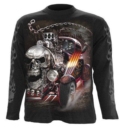 Death on wheels - T-shirt homme squelette - Manches longues