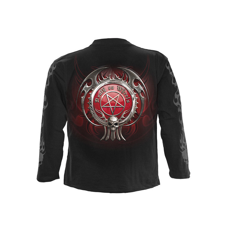 Death on wheels - T-shirt homme squelette - Manches longues