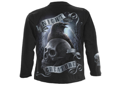 Night creature - Tee-shirt homme - Corbeau noir - Manches longues