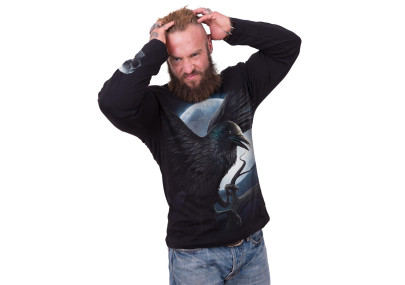 Night creature - Tee-shirt homme - Corbeau noir - Manches longues