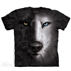 Black & white wolf - T-shirt loup - The Mountain