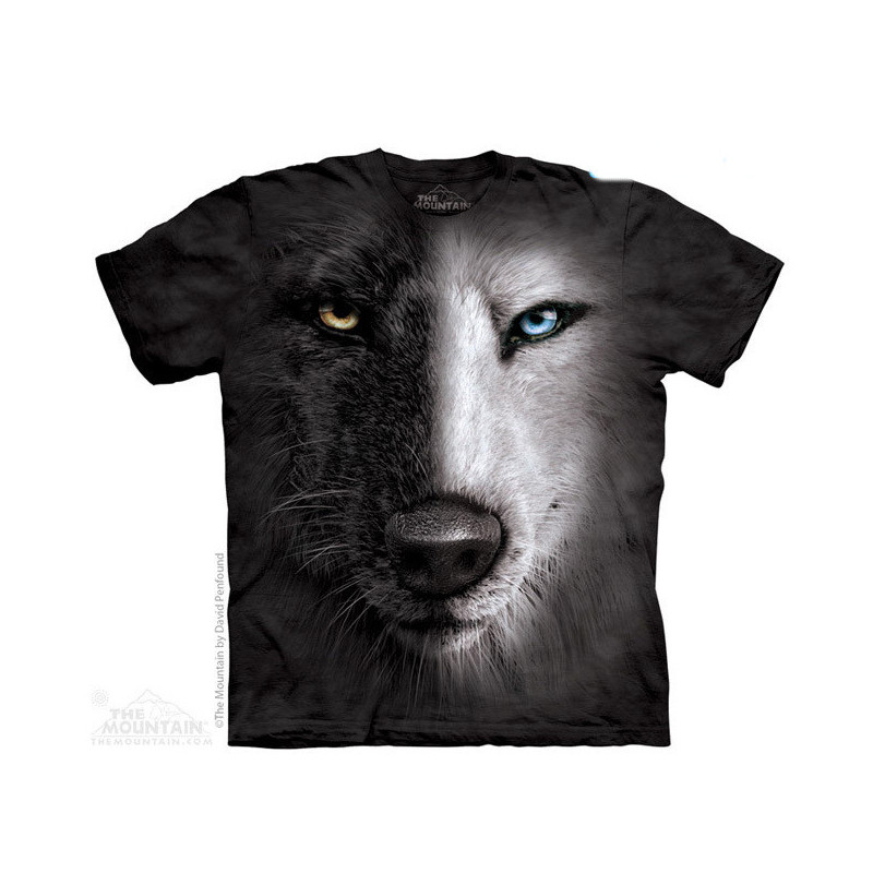 Black & white wolf - T-shirt loup - The Mountain