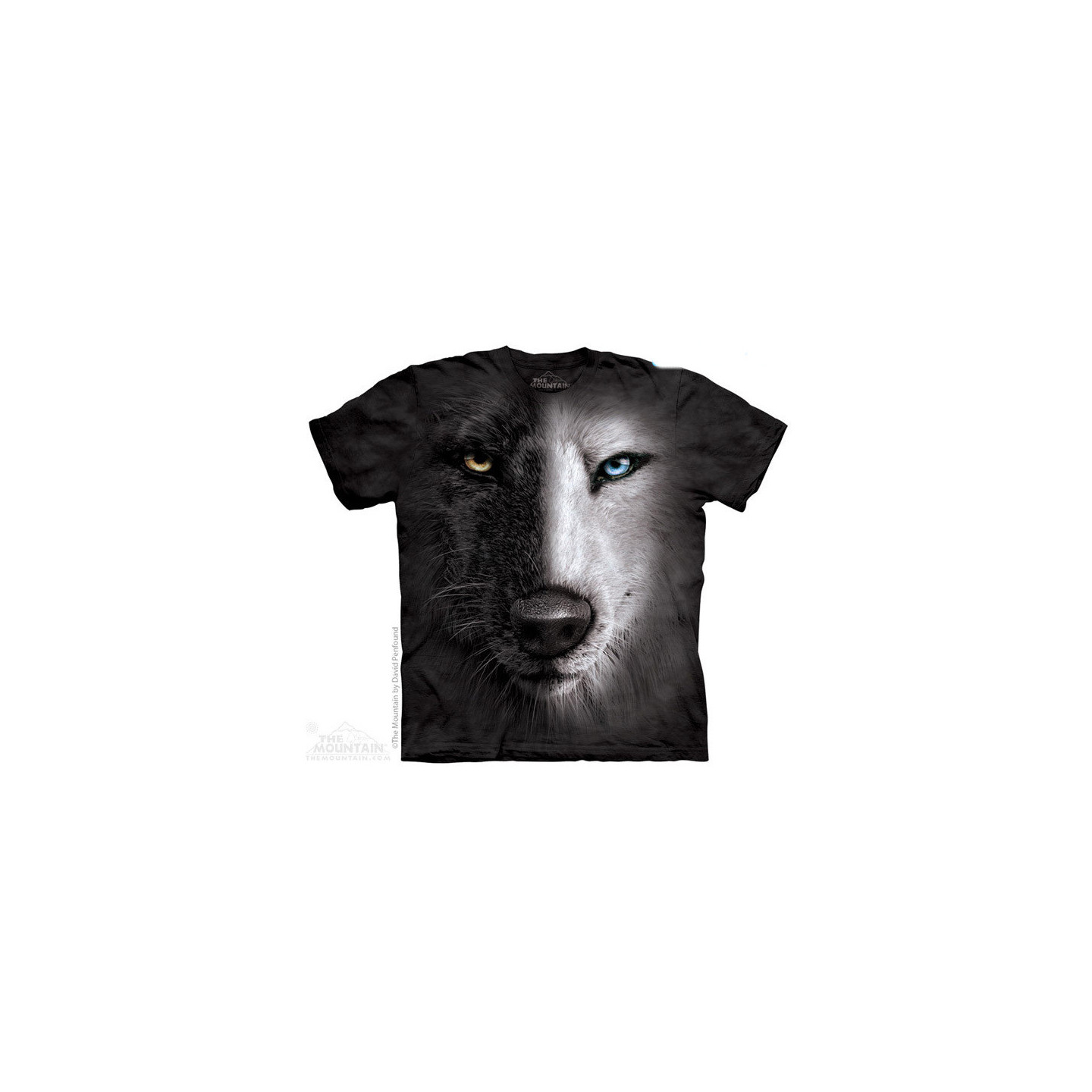 Black & white wolf - T-shirt loup - The Mountain