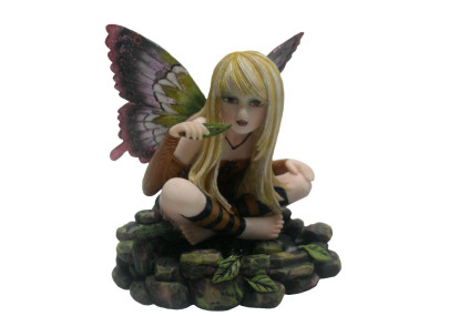 Figurine fée elfe assise (10x7 cm)