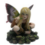 Figurine fée elfe assise (10x7 cm)