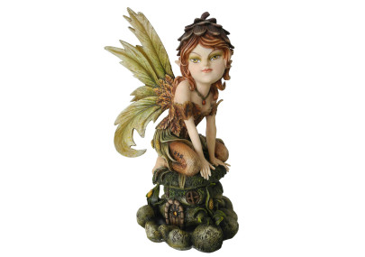 Statuette figurine fée elfe - led lumineux (H28 x L16cm)