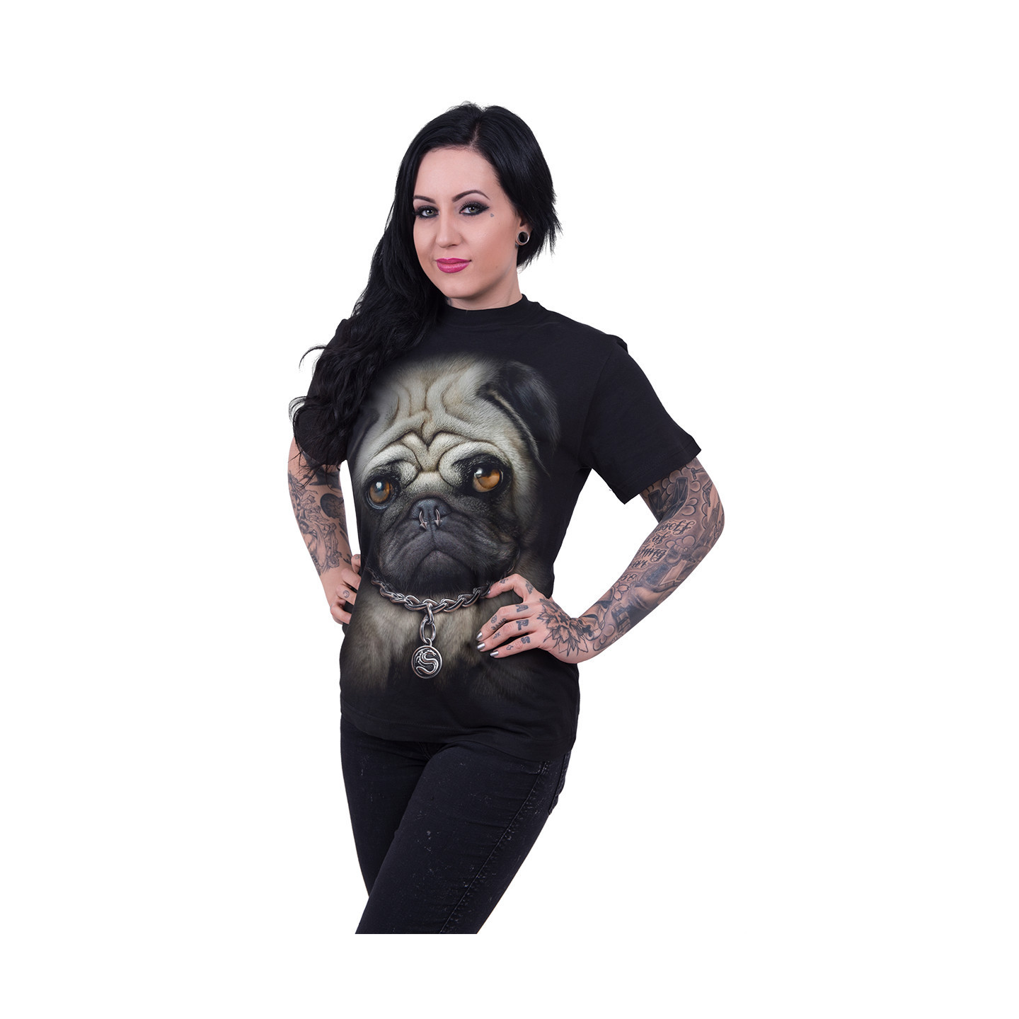 Pug life - T-shirt homme - Chien piercing