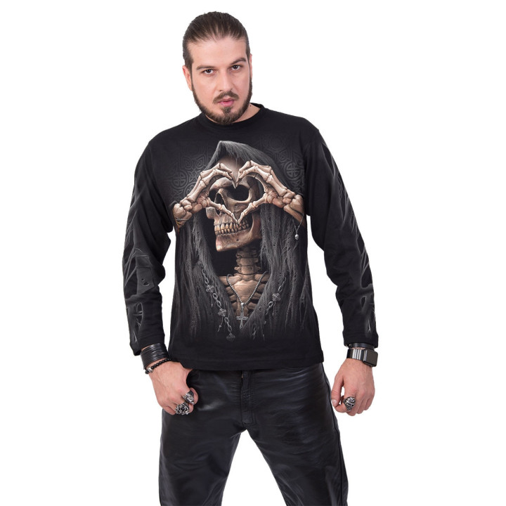 Dark love - T-shirt reaper squelette - Homme - Manches