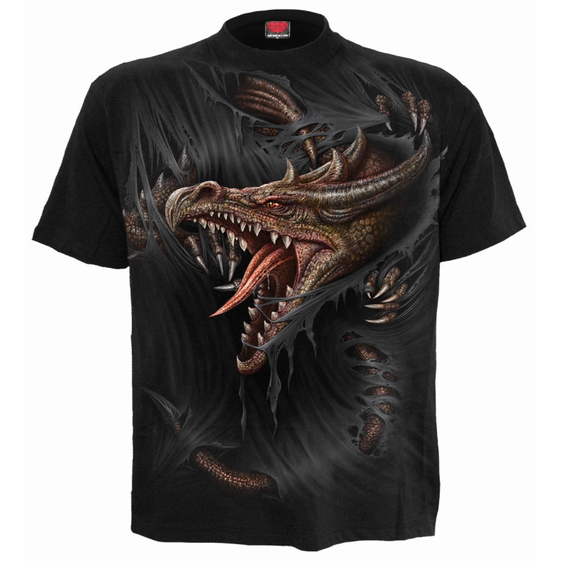 Breaking out - T-shirt dragon - Spiral - Manches courtes