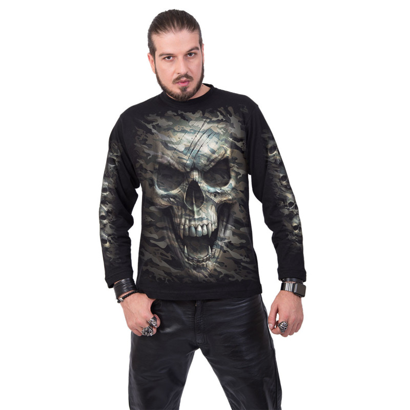 Camo skull - Tee-shirt crâne - Homme - Manches longues