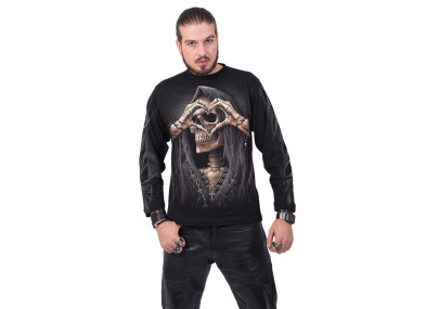 Dark love - T-shirt reaper squelette - Homme - Manches longues