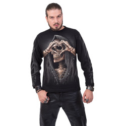 Dark love - T-shirt reaper squelette - Homme - Manches longues