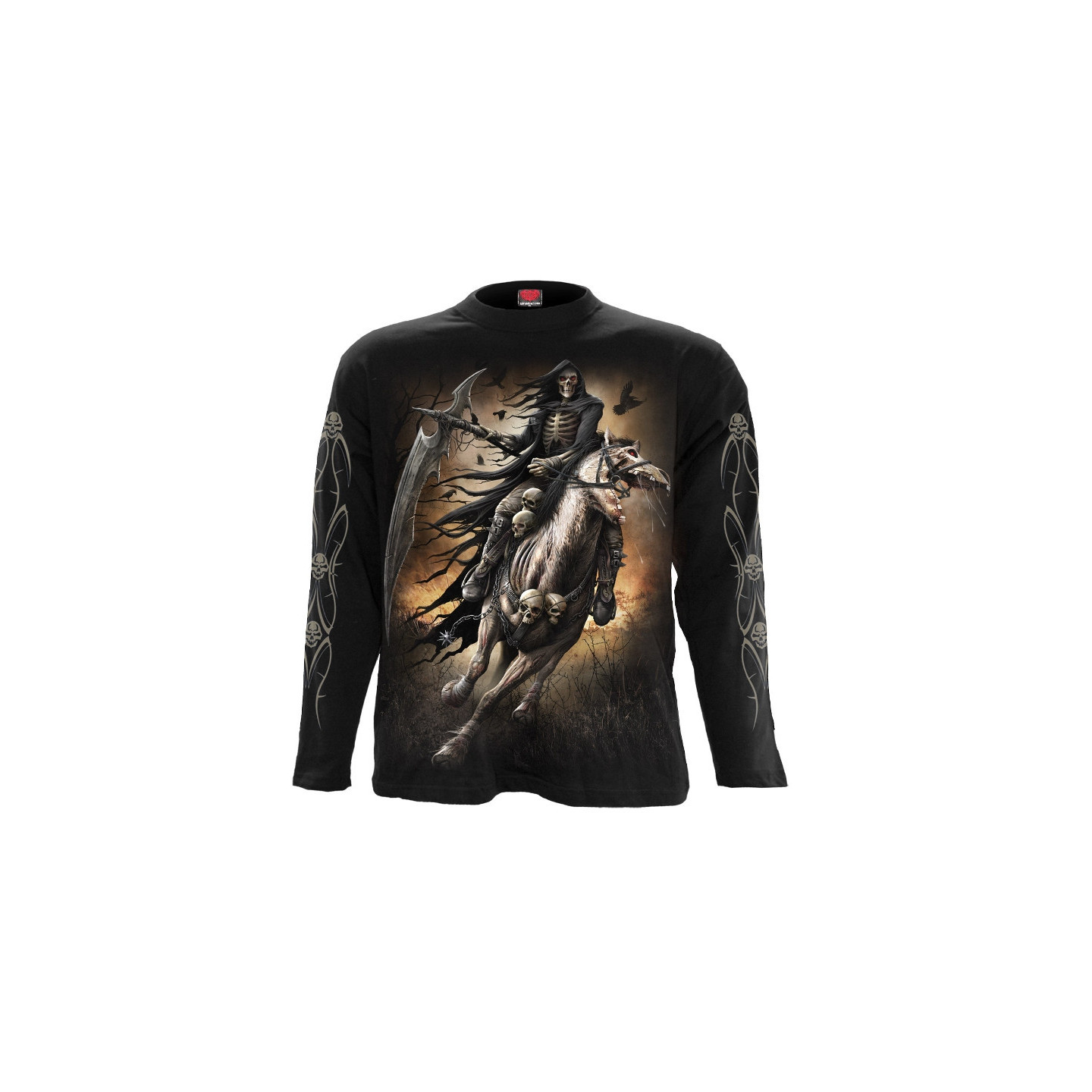 Pale rider - T-shirt reaper squelette - Homme - Manches longues