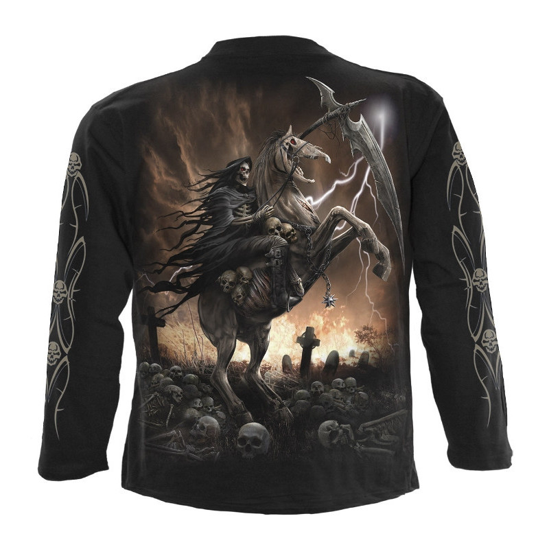 Pale rider - T-shirt reaper squelette - Homme - Manches longues
