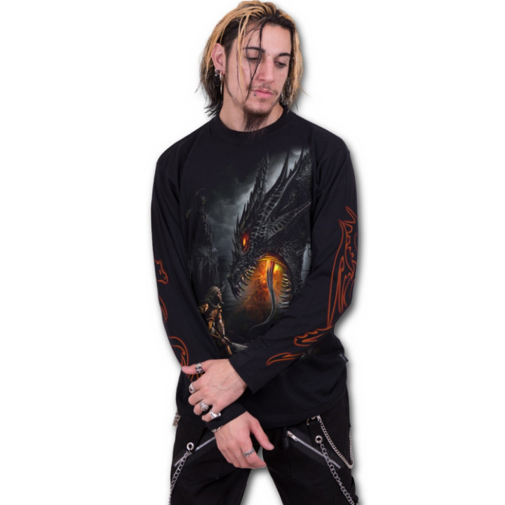 Dragon slayer - T-shirt homme dragon - Manches longues