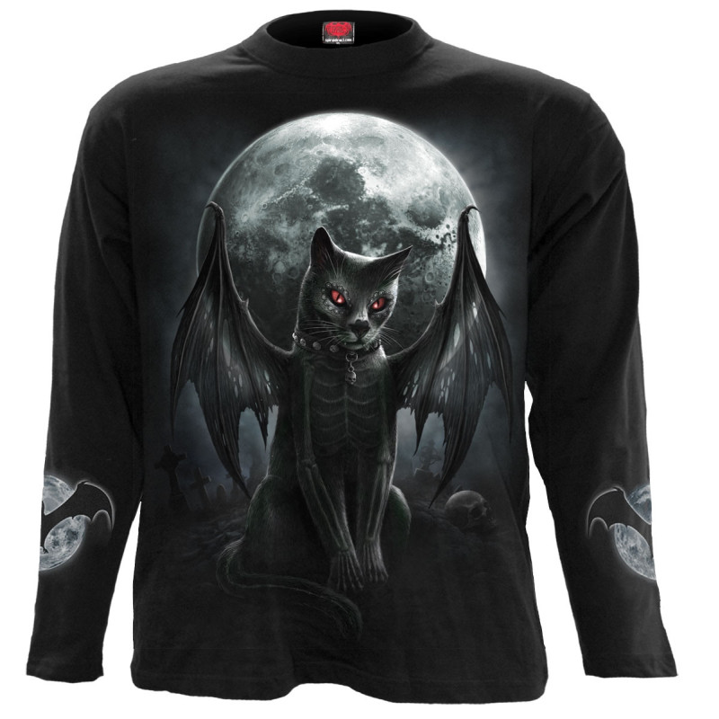 Vamp cat - T-shirt dark gothic - Homme - Manches longues