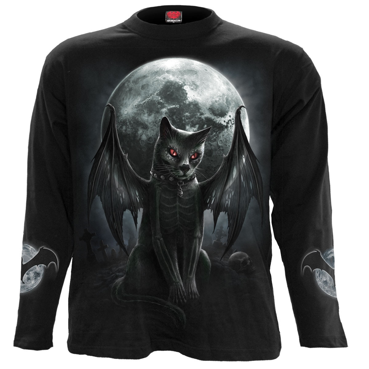Vamp cat - T-shirt dark gothic - Homme - Manches longues