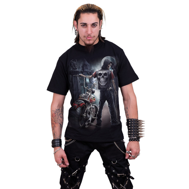 Night church - T-shirt homme - Squelette motard