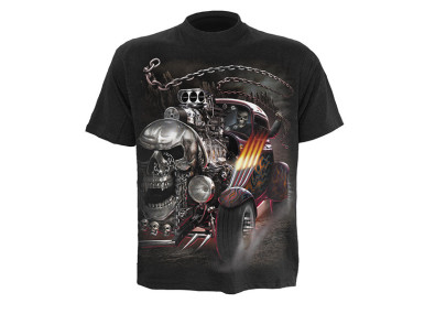 Death on wheels - T-shirt homme - Squelette dragster