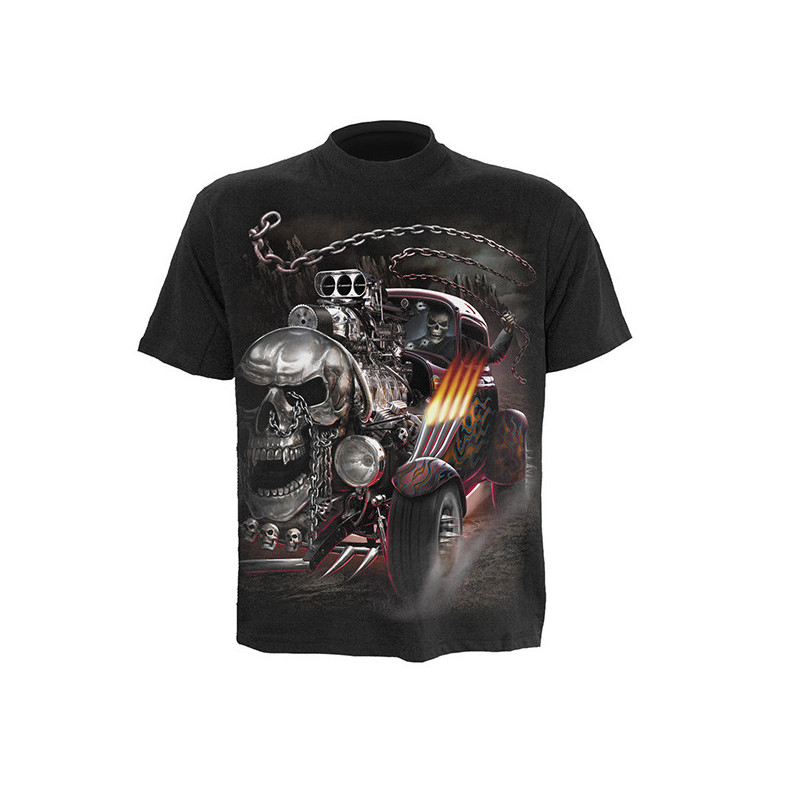 Death on wheels - T-shirt homme - Squelette dragster