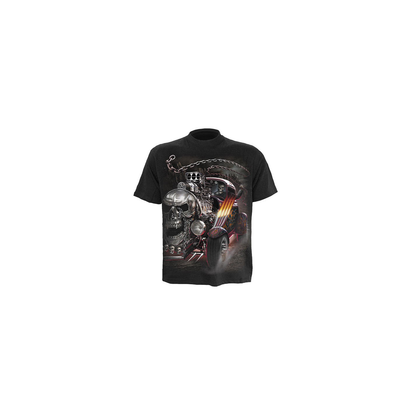 Death on wheels - T-shirt homme - Squelette dragster