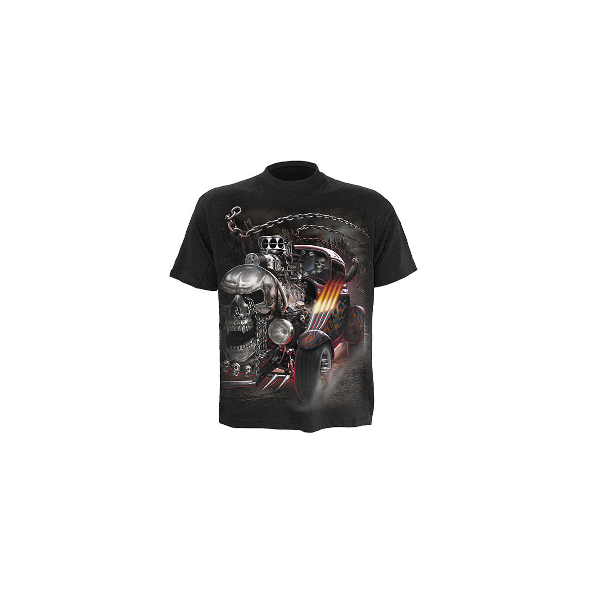 Death on wheels - T-shirt homme - Squelette dragster