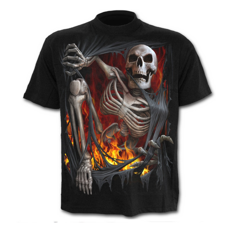 Death re-ripped - T-shirt homme gothique squelette