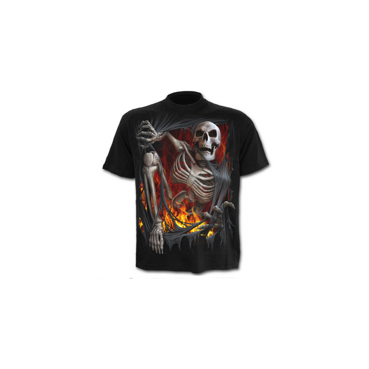 Death re-ripped - T-shirt homme gothique squelette
