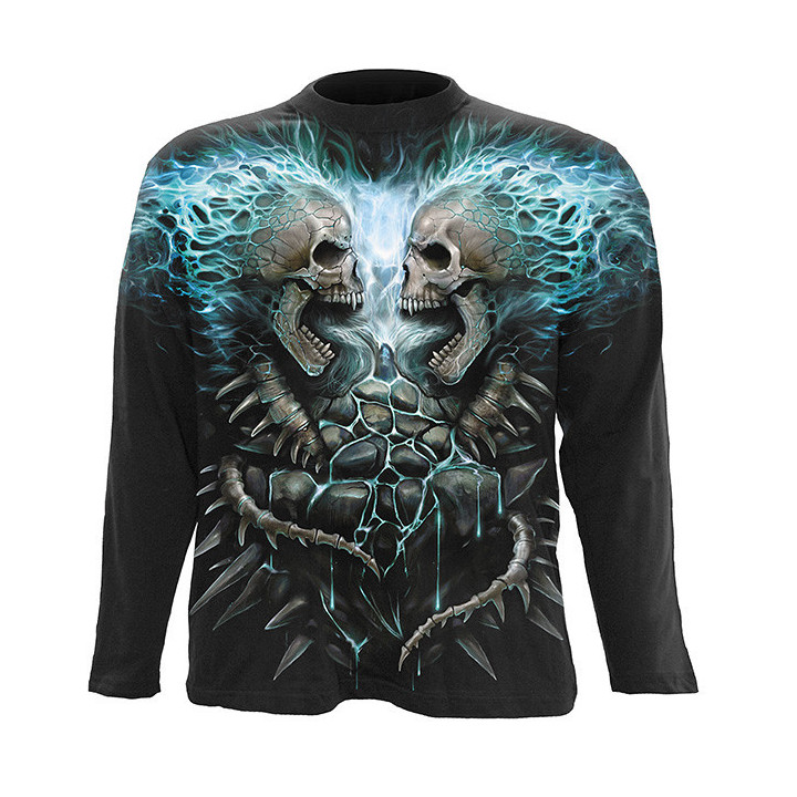Flamming spine - Tee-shirt homme squelettes - Spiral