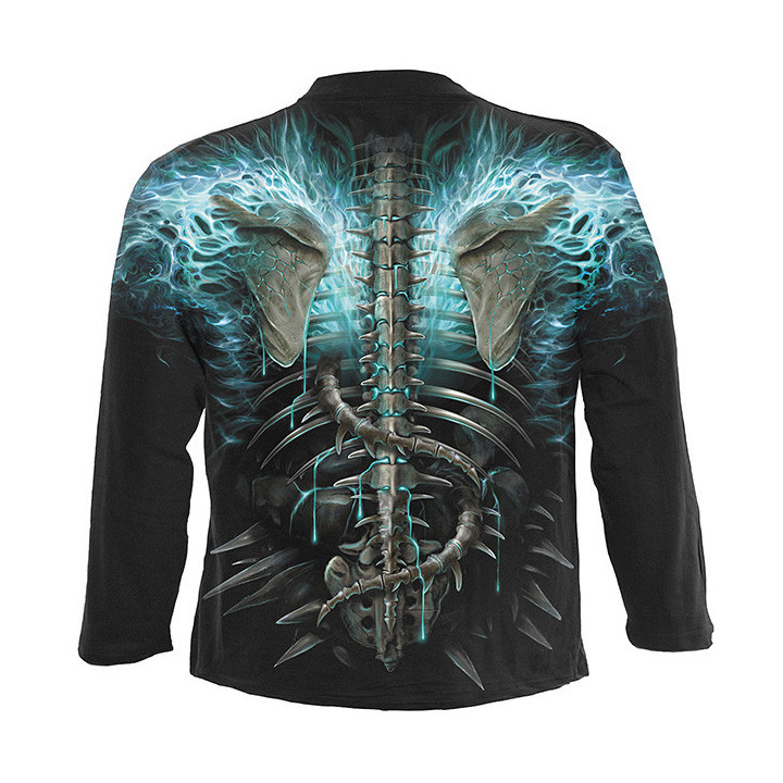 Flamming spine - Tee-shirt homme squelettes - Spiral