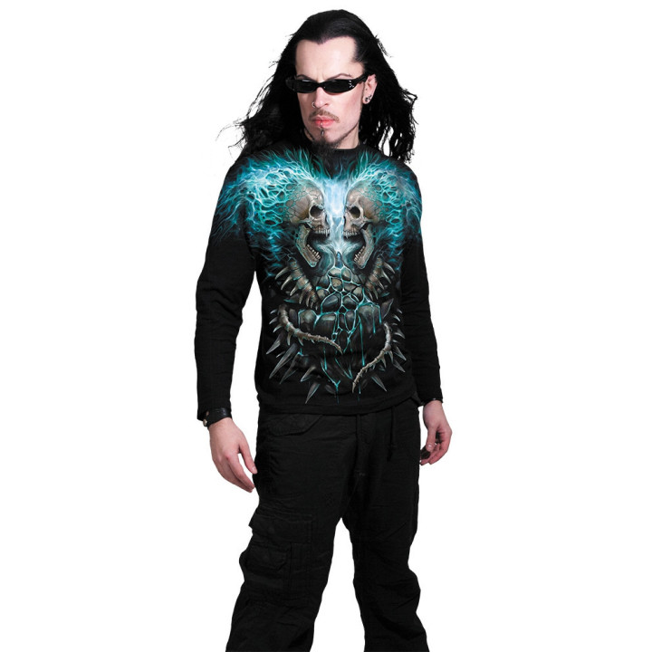 Flamming spine - Tee-shirt homme squelettes - Spiral
