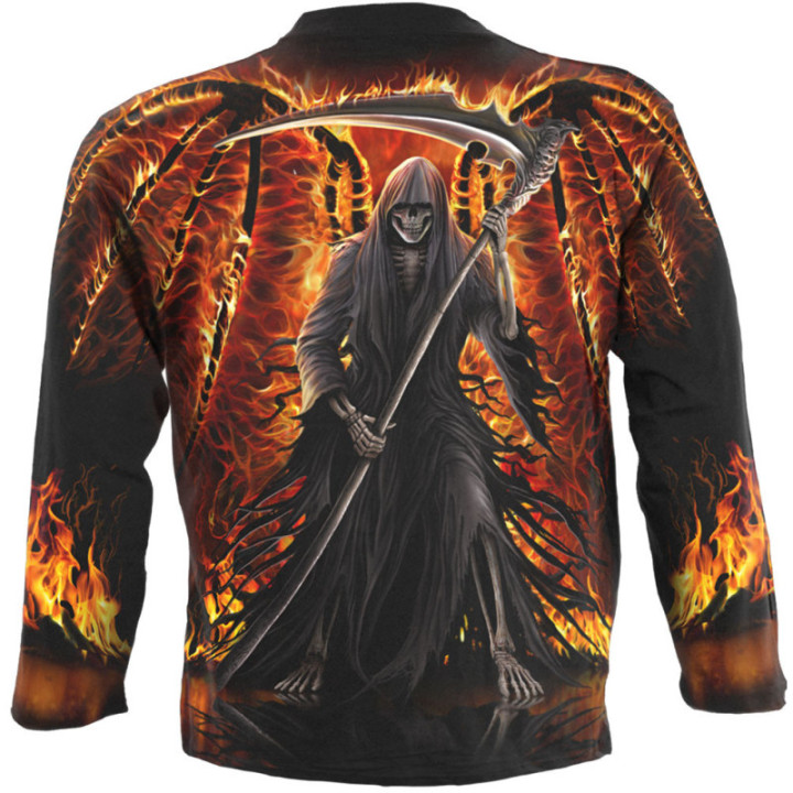 Flaming death - Tee-shirt homme Reaper - Spiral