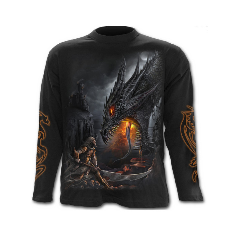 Dragon slayer - T-shirt homme dragon - Manches longues
