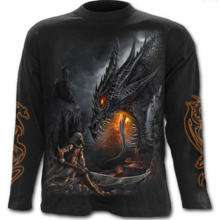 Dragon slayer - T-shirt homme dragon - Manches longues