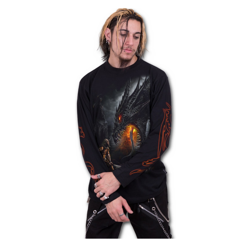 Dragon slayer - T-shirt homme dragon - Manches longues