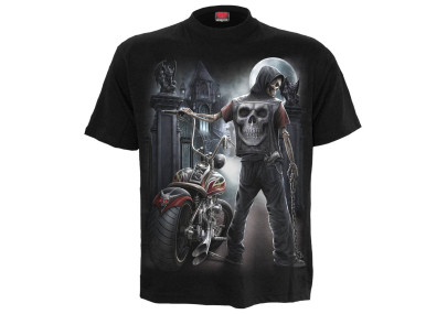 Night church - T-shirt homme - Squelette motard - manches courtes