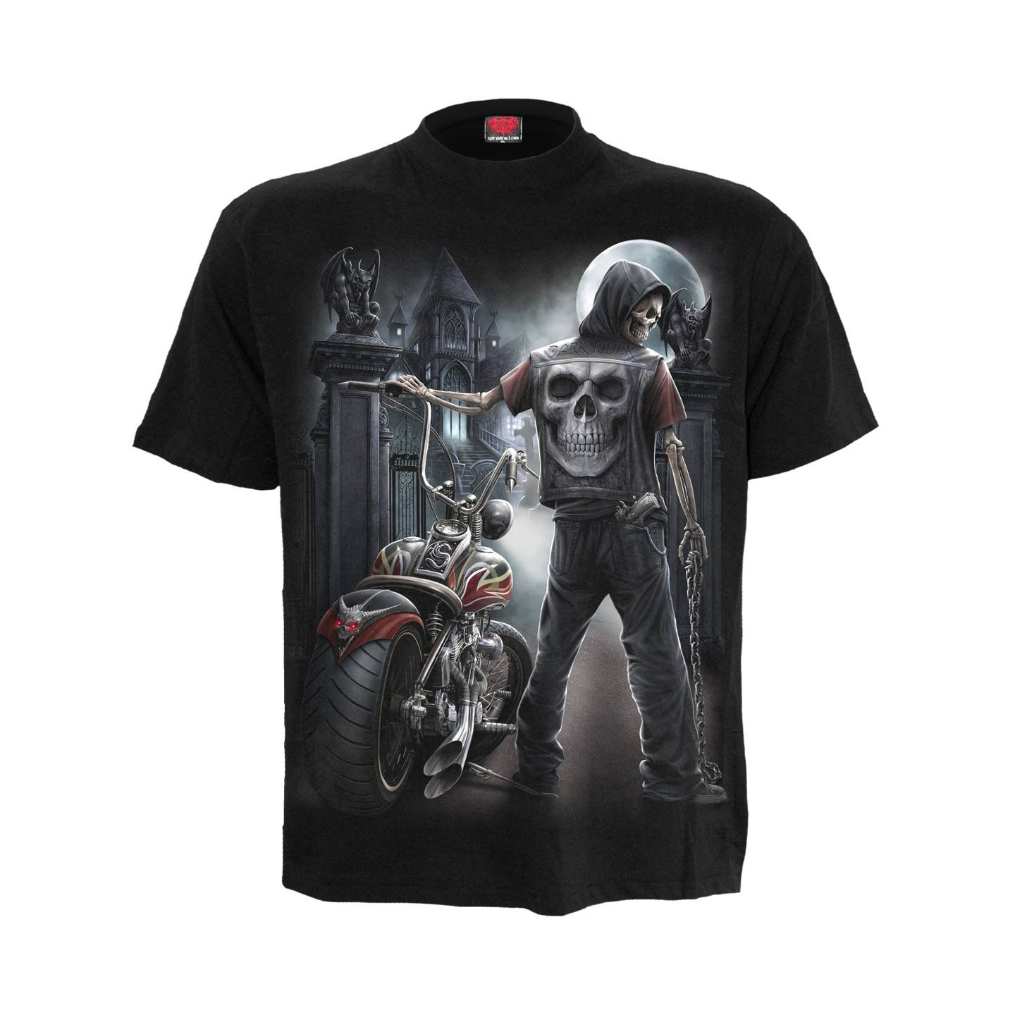 Night church - T-shirt homme - Squelette motard - manches courtes