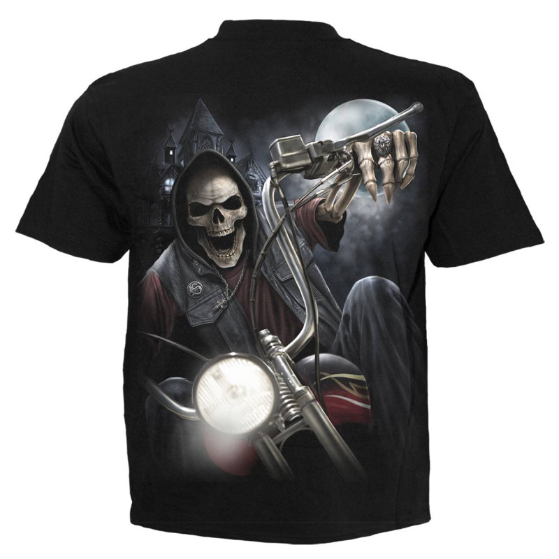 Night church - T-shirt homme - Squelette motard - manches courtes