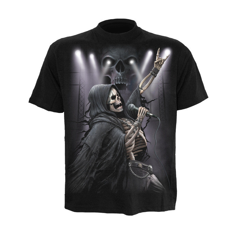 Rock 4ever - T-shirt homme dark fantasy - Squelette