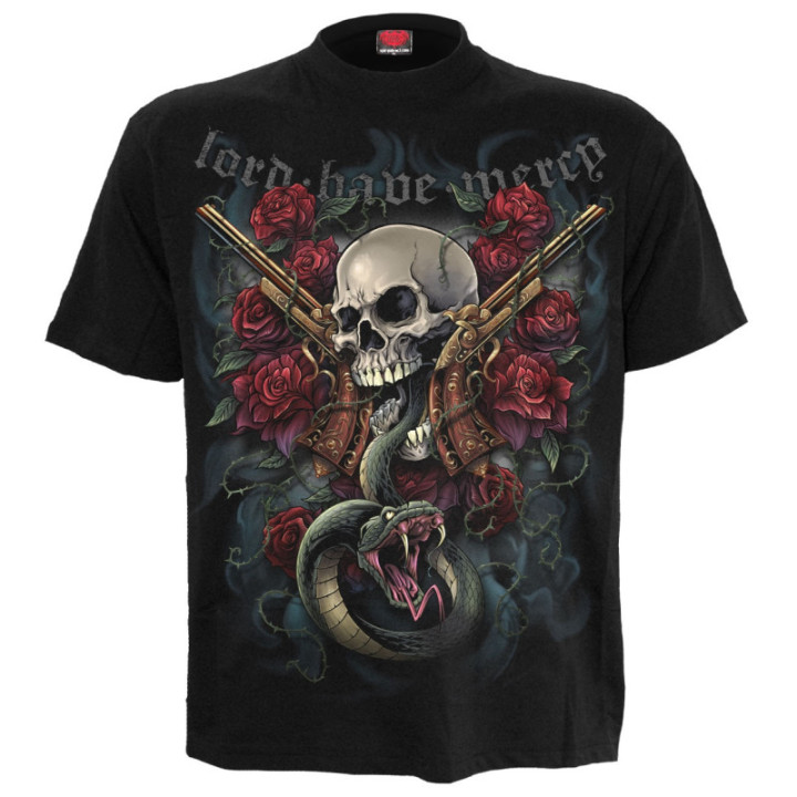 Lord have mercy - T-shirt homme crâne gun serpent