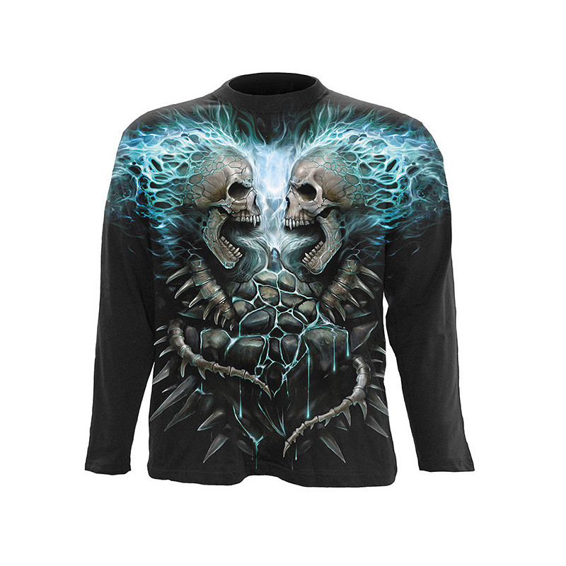 Flamming spine - Tee-shirt homme squelettes - Spiral