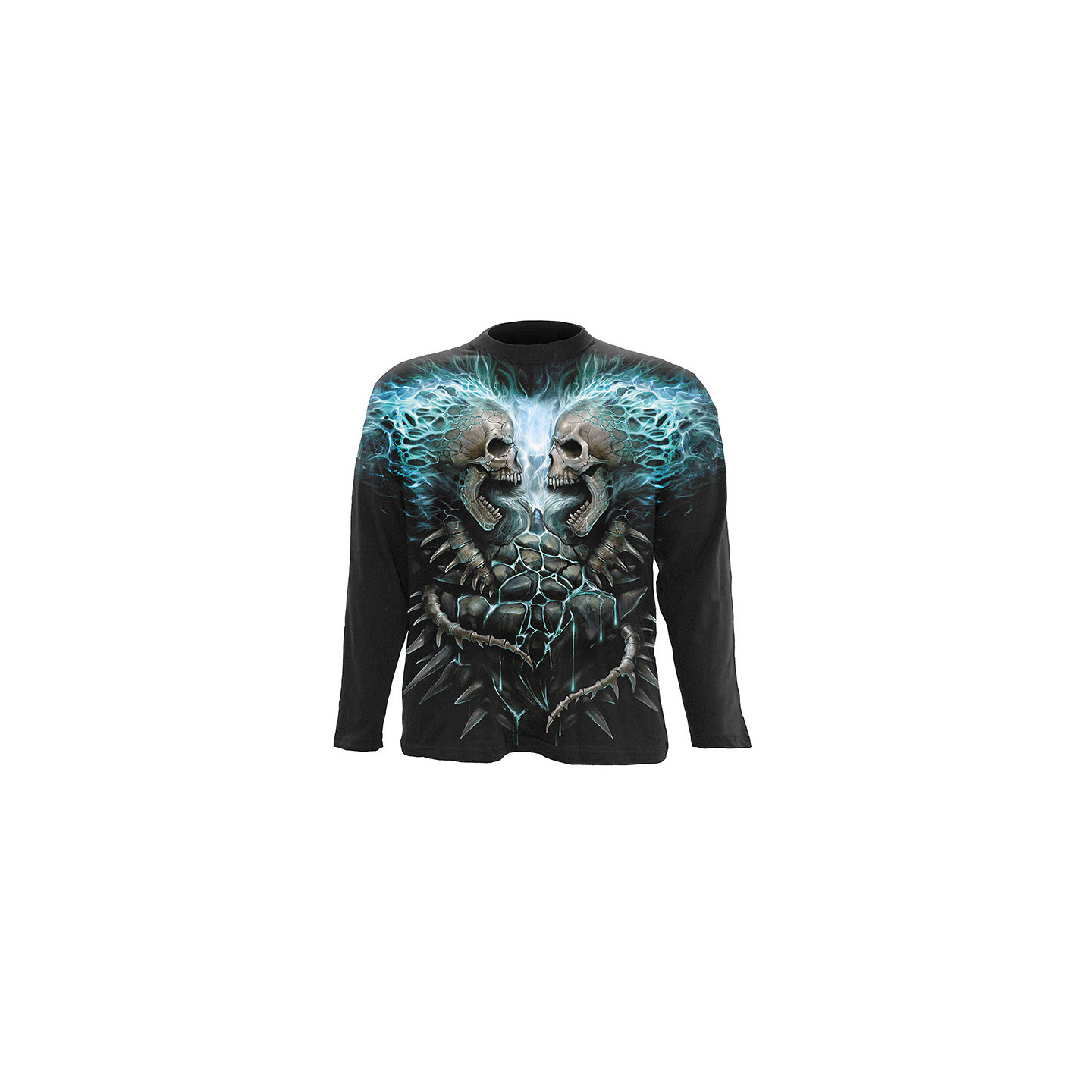 Flamming spine - Tee-shirt homme squelettes - Spiral