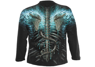 Flamming spine - Tee-shirt homme squelettes - Spiral