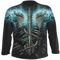 Flamming spine - Tee-shirt homme squelettes - Spiral