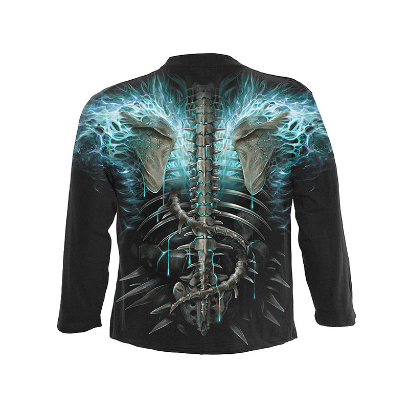 Flamming spine - Tee-shirt homme squelettes - Spiral