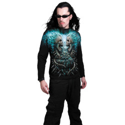Flamming spine - Tee-shirt homme squelettes - Spiral