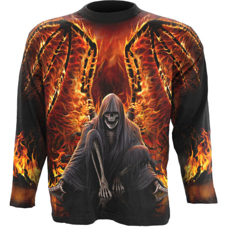 Flaming death - Tee-shirt homme Reaper - Spiral