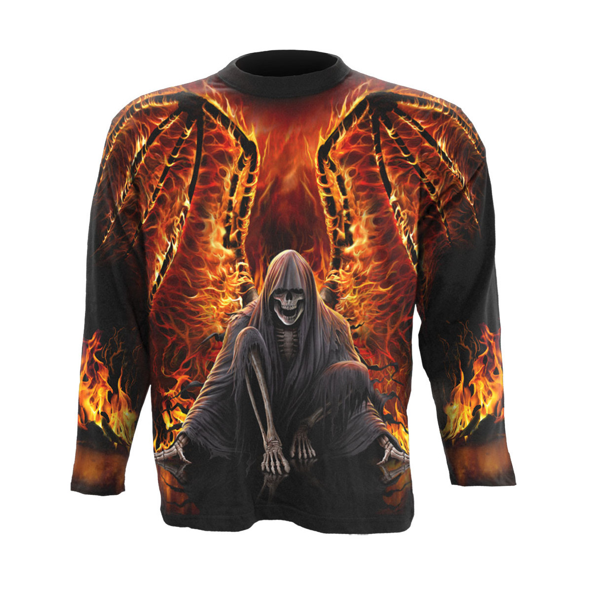 Flaming death - Tee-shirt homme Reaper - Spiral